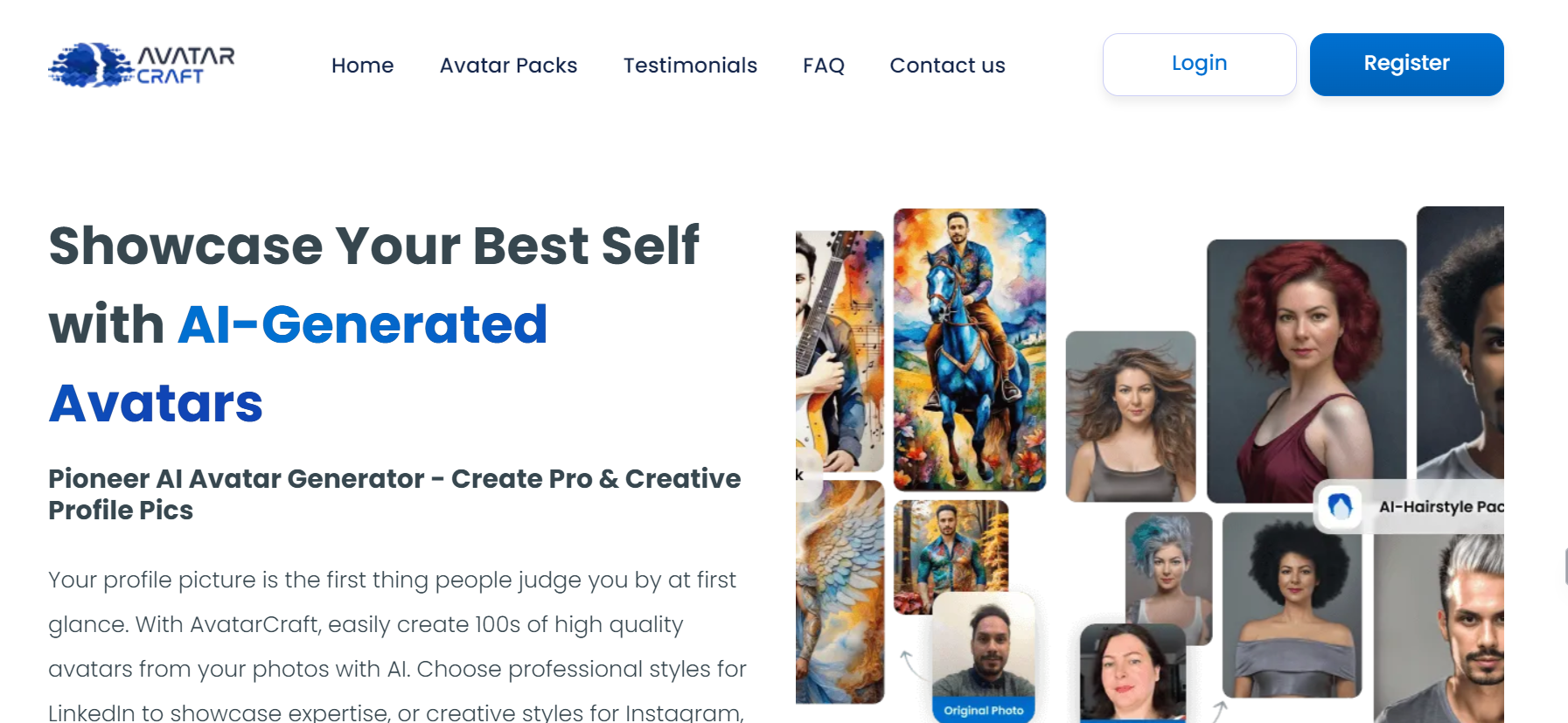 AvatarCraft AI crafts personalized profile pictures.