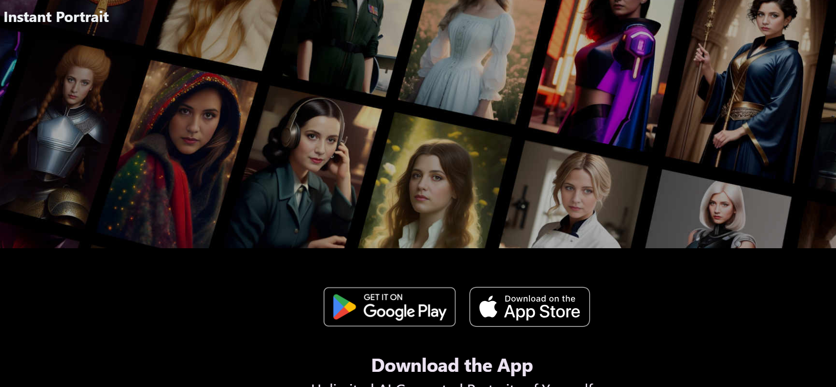 Instant Portrait is an app that generates personalized AI portraits.