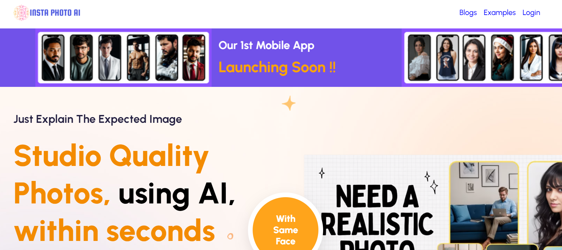 InstaPhotoAI is a tool that utilizes artificial intelligence to create high-quality, studio-like photos.