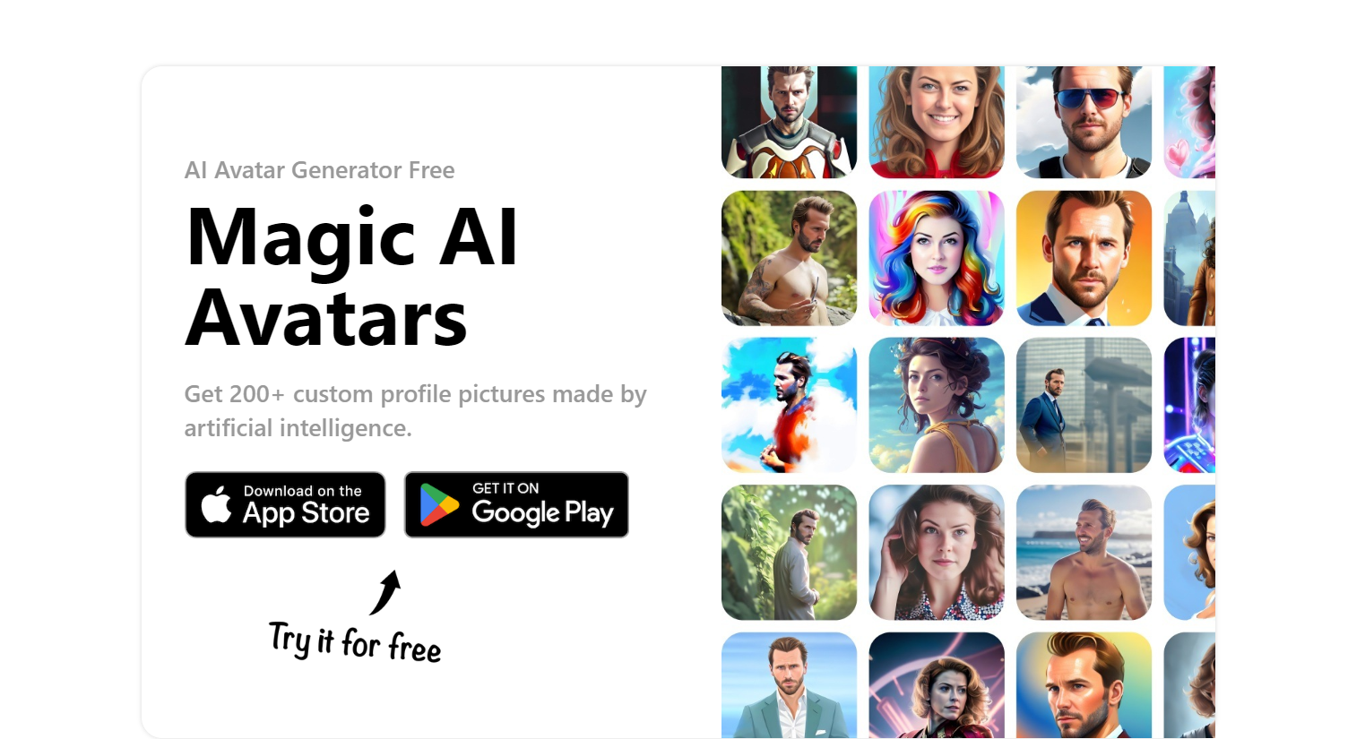 Magic AI Avatars is a tool that generates AI custom avatars.