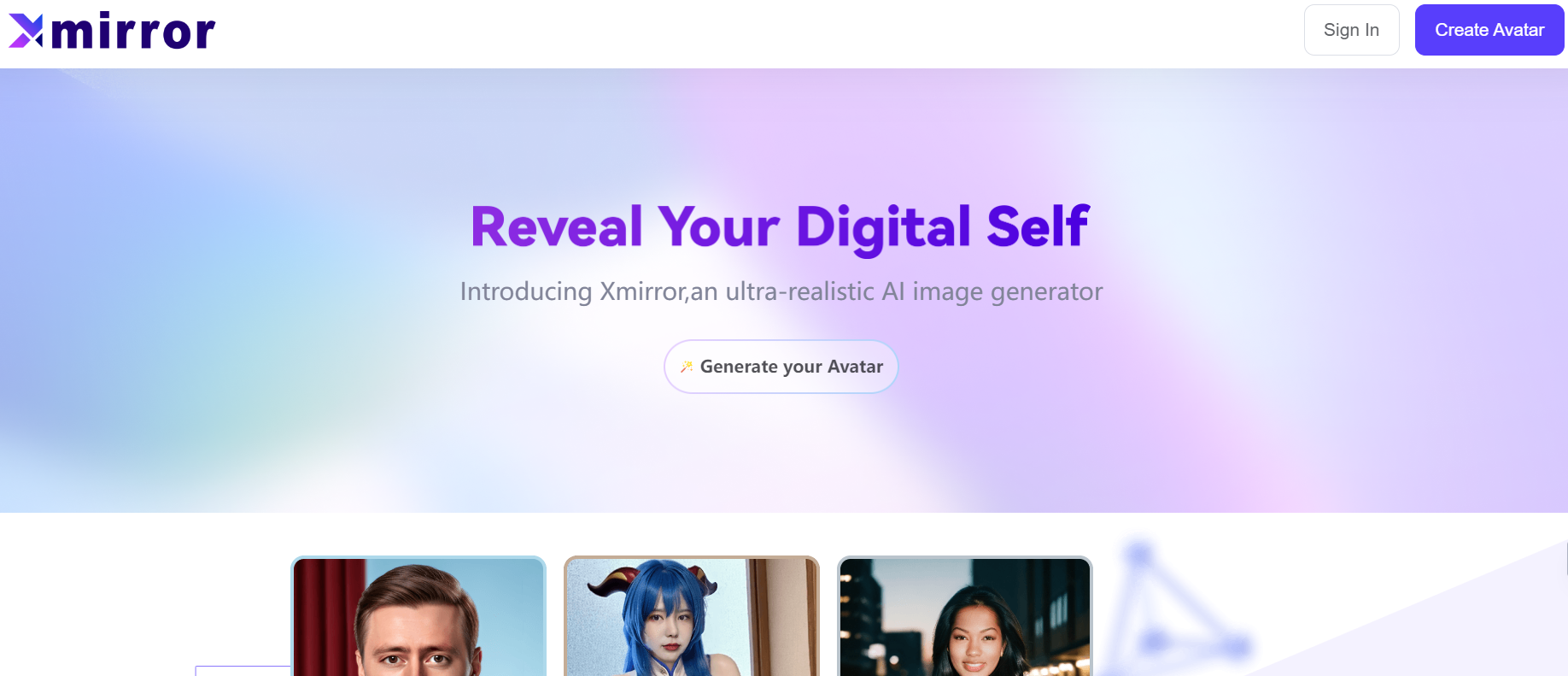 Xmirror is an ultra-realistic AI image generator.