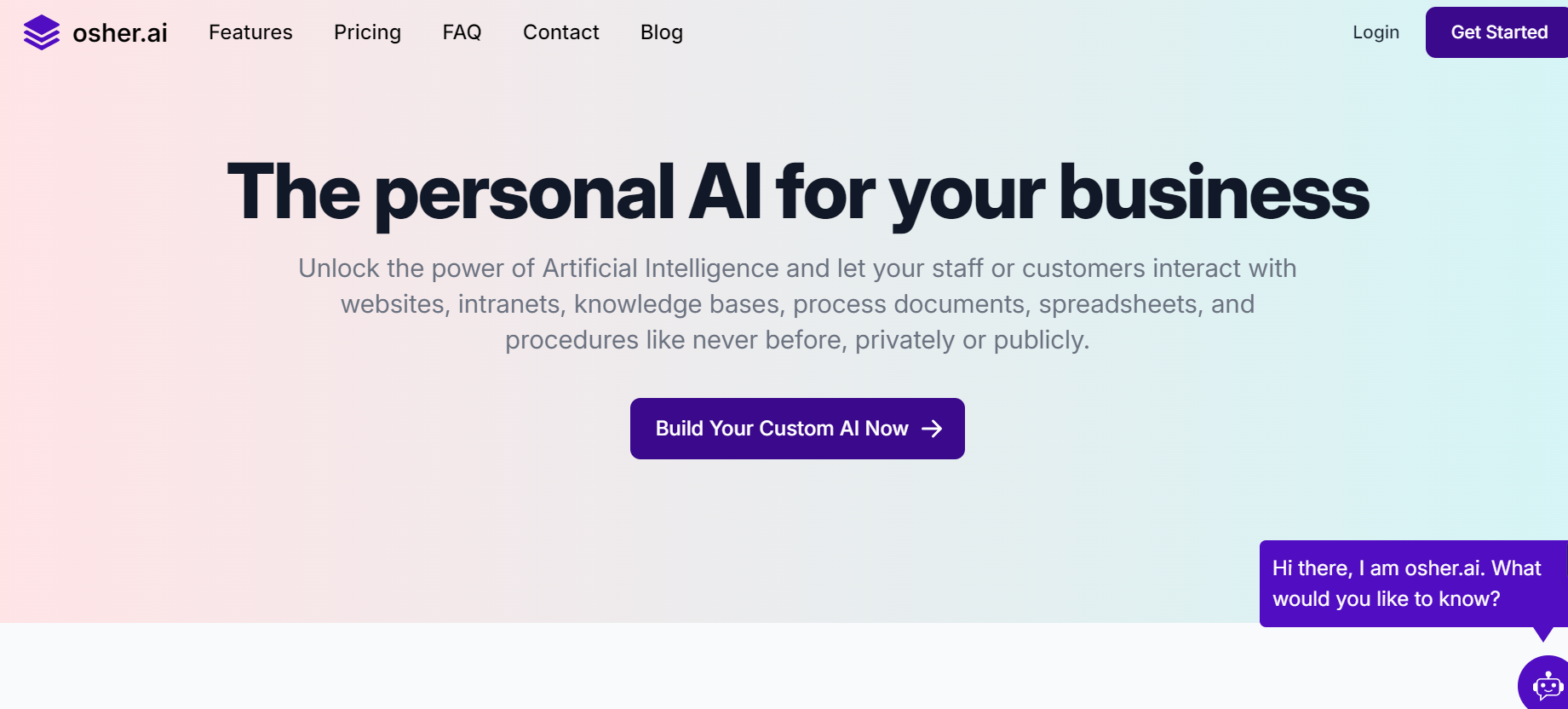 Osher.ai is a personal AI solution for businesses.