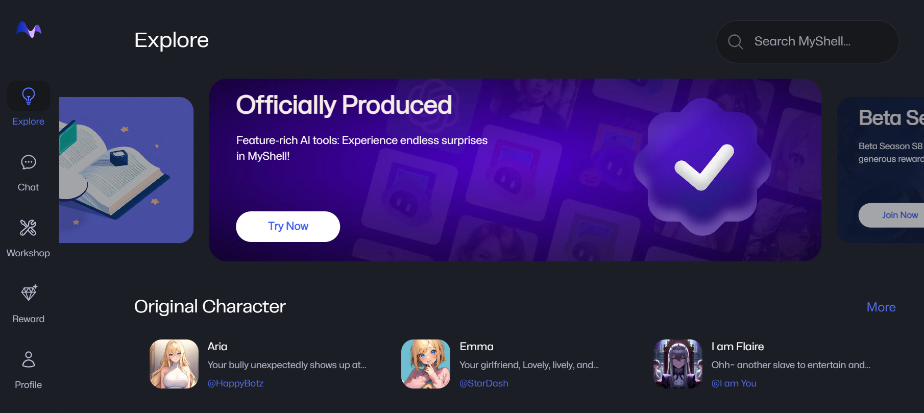 MyShell is a platform that crafts virtual assistants or robots.