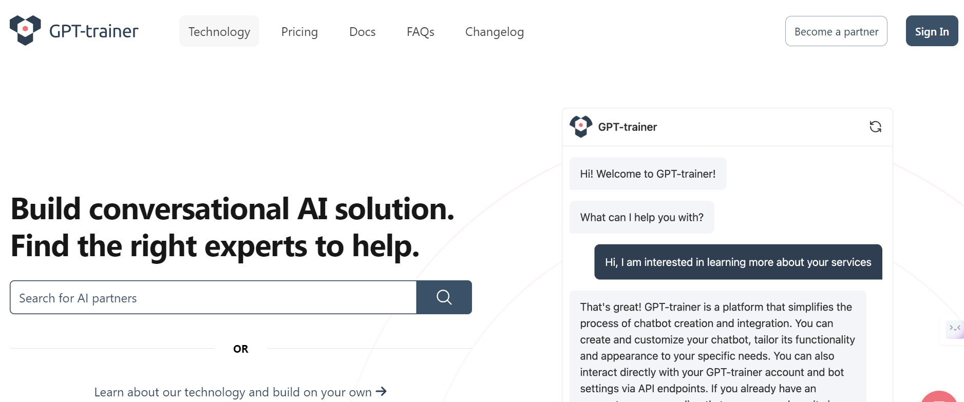 GPT-trainer is a platform for conversational AI solutions.