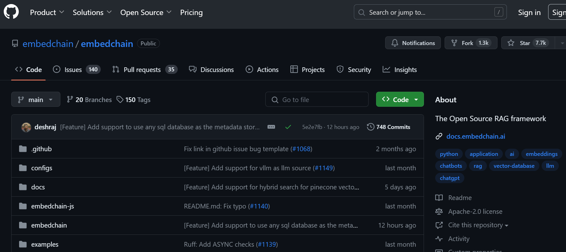 embedchain is a GitHub tool that creates bots empowered by Large Language Model (LLM) technology across diverse datasets.