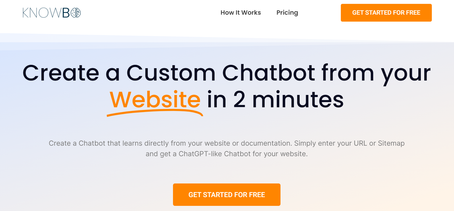 Knowbo is a custom chatbot builder that creates AI-powered chatbots