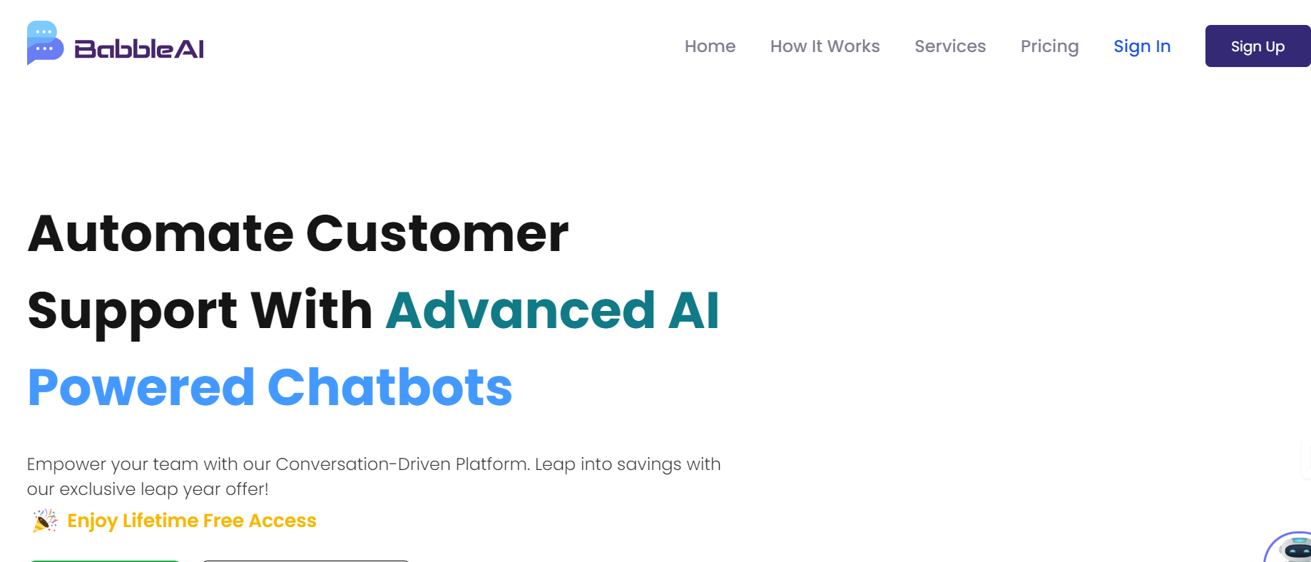 Babble AI is a conversation-driven platform that creates AI chatbots, empowering businesses to automate customer support.