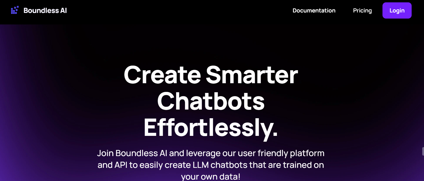 Boundless AI is a platform for the creation of LLM chatbots.