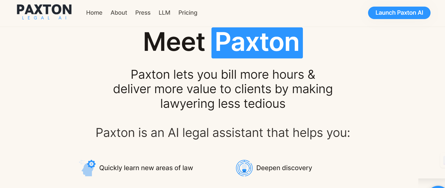 Paxton is an AI legal assistant.