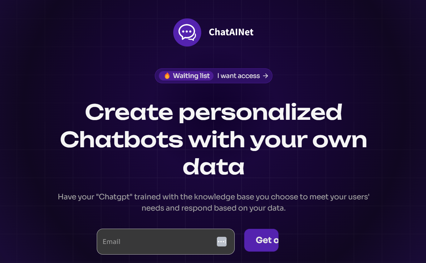 ChatAINet is an AI that creates personalized chatbots