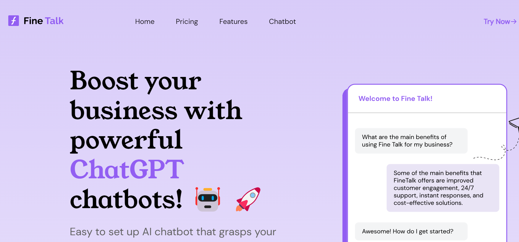 FineTalk is a platform that creates ChatGPT chatbots