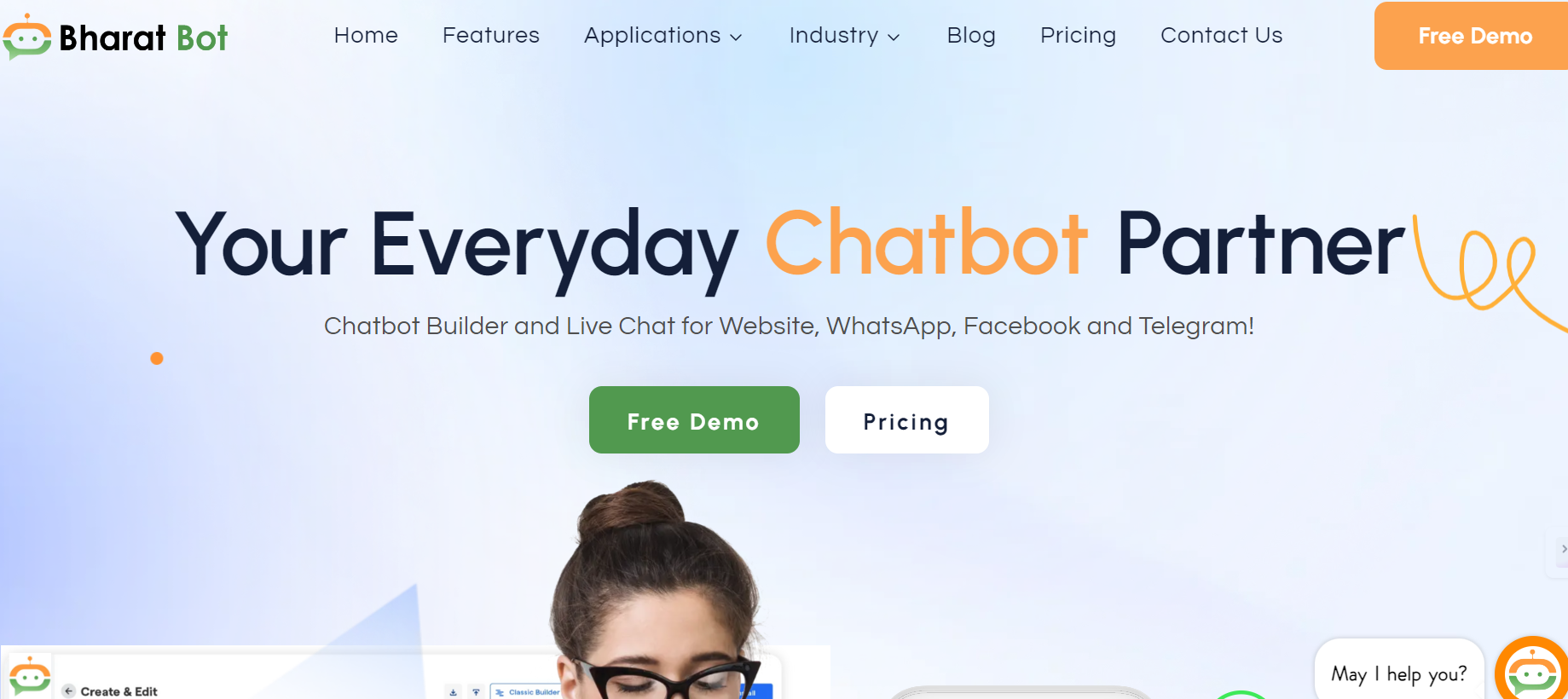 BharatBot is a platform providing chatbot solution.