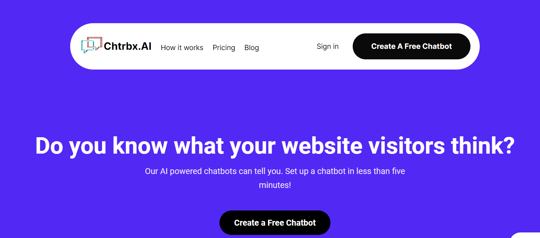 Chtrbx.ai is a platform to create AI-powered chatbots.