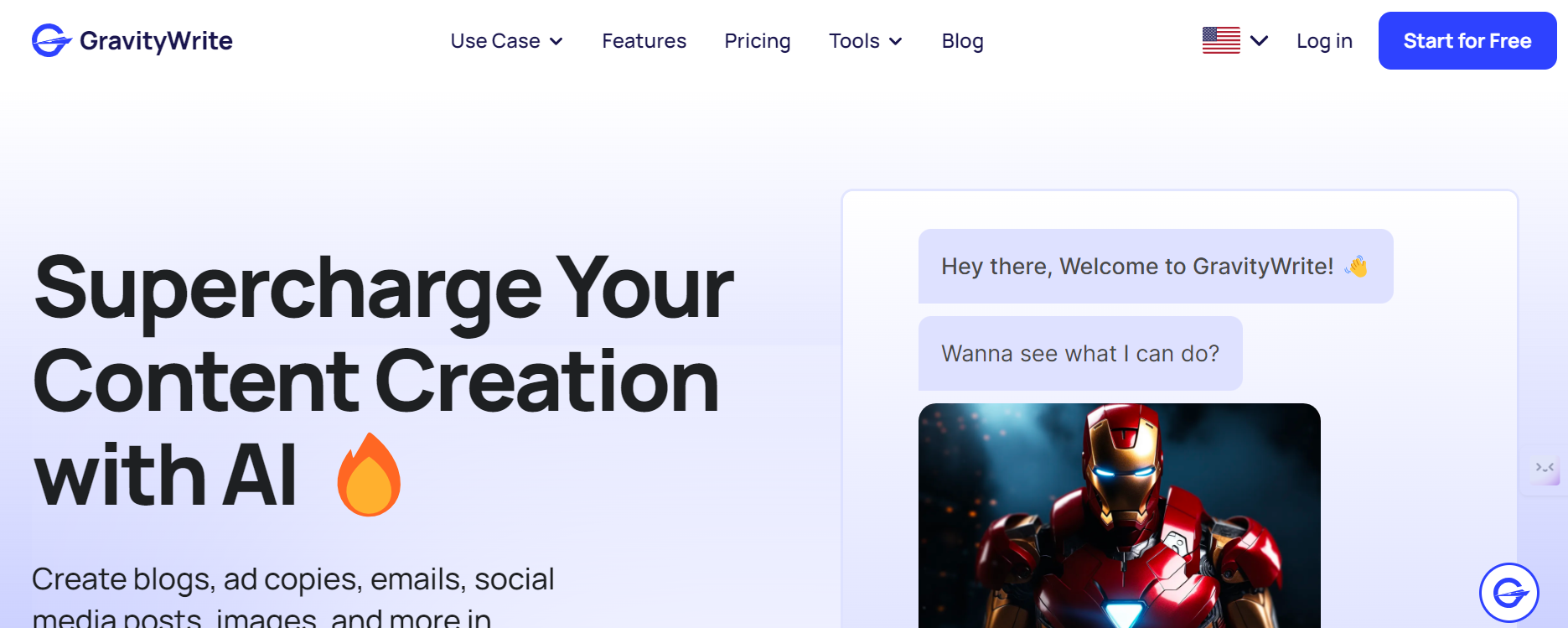 GravityWrite is an AI-powered content creation platform