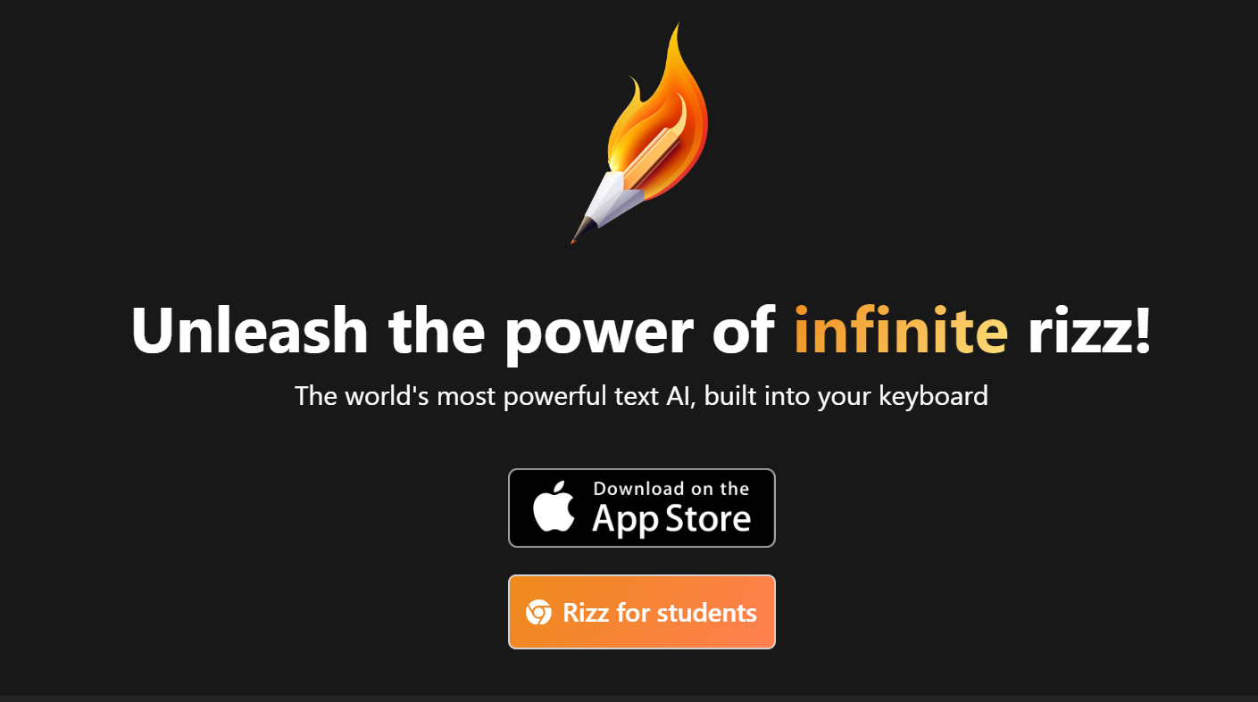 Rizz is a text AI for iPhone users.
