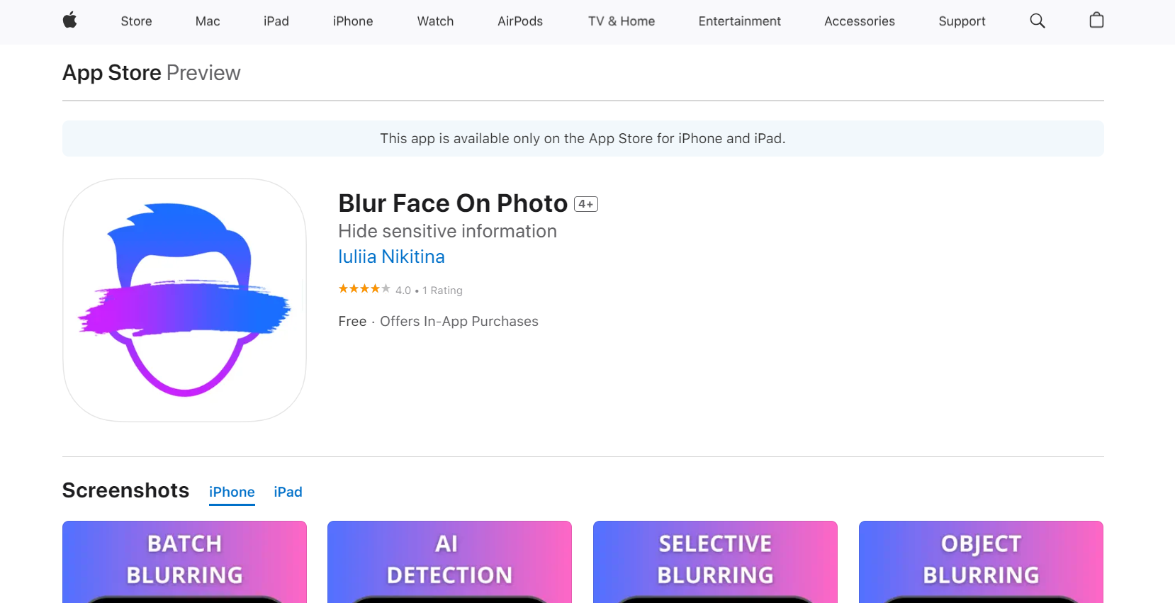 Blur Face On Photo is an app that is designed for photo-blurring.
