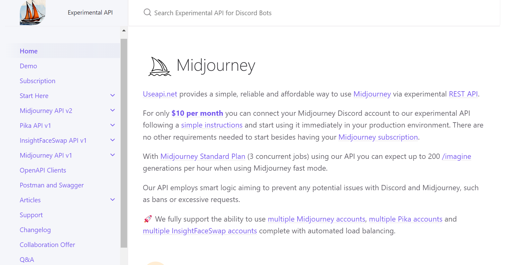 Midjourney API provides a solution to integrate Midjourney into your Discord server via an experimental REST API.