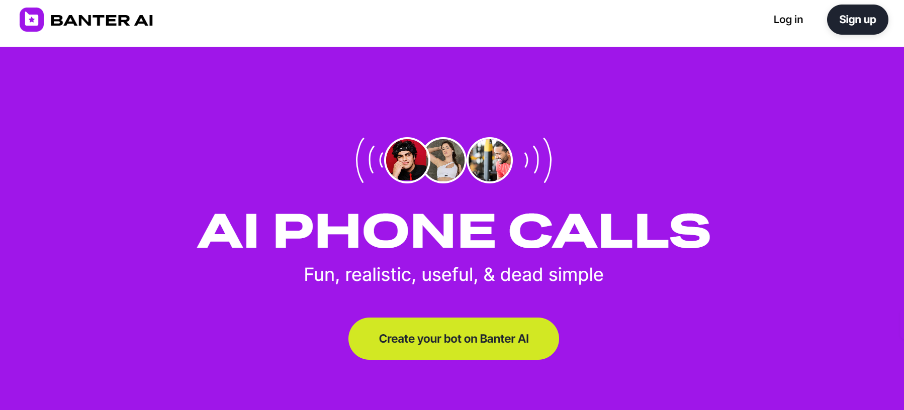 Banter AI is a tool for phone calls with its AI-powered conversational bots.